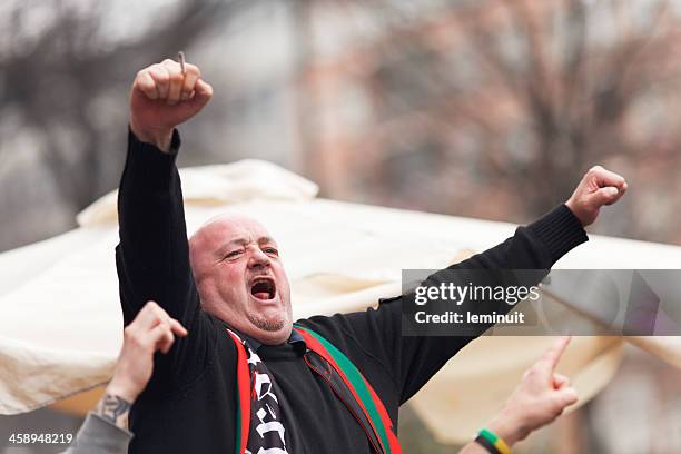 hooliganism - football scarf stock pictures, royalty-free photos & images