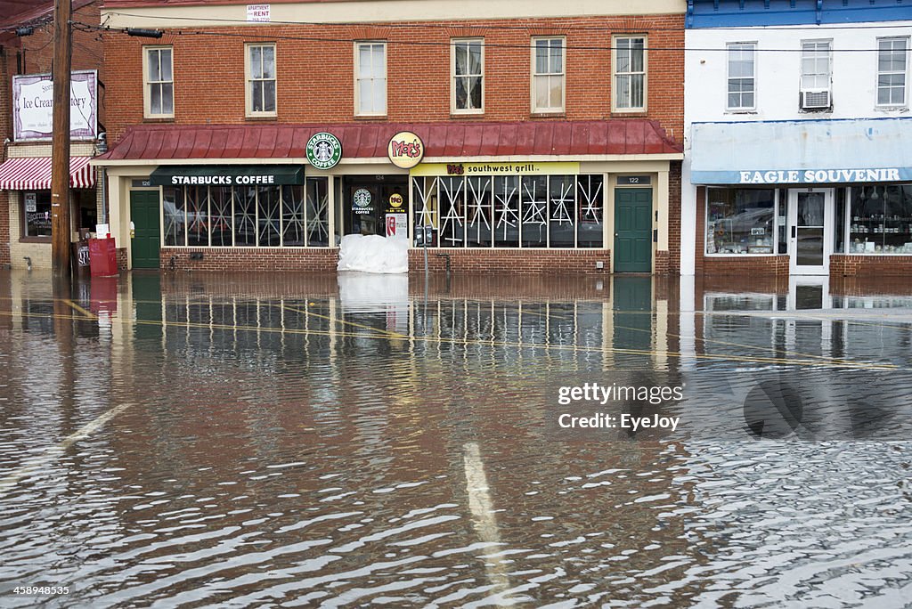 Uragano Sandy Inondazione chiude alle aziende di Annapolis Harbour