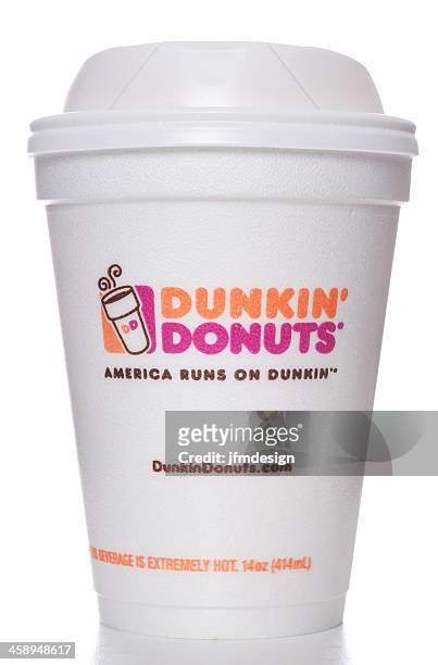 dunkin' donuts foam cup for hot drinks - dunkin donuts cup 個照片及圖片檔