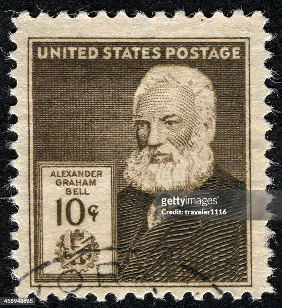 alexander graham bell stamp - alexander graham bell stock pictures, royalty-free photos & images