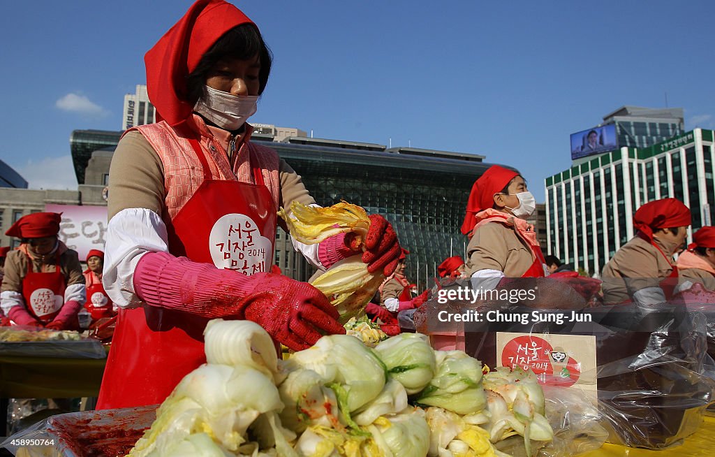 South Koreans Make Kimchi For The Poor