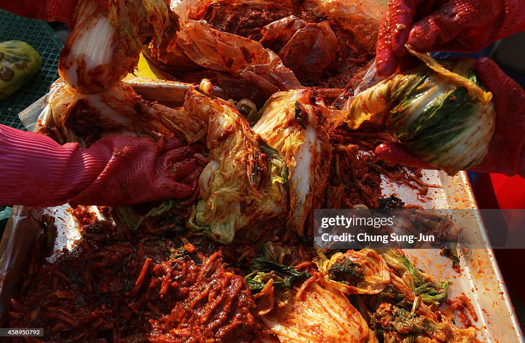 South Koreans Make Kimchi For The Poor