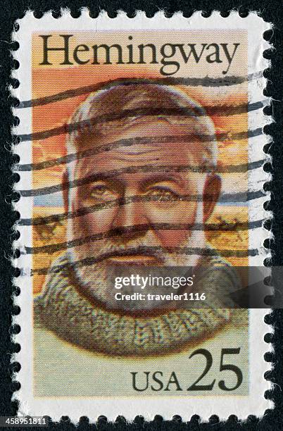 ernest hemingway stamp - ernest hemingway bildbanksfoton och bilder