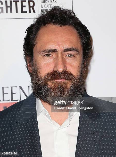 Actor Demian Bichir attends the premiere of "Food Chains" at the Los Angeles Theater Center on November 13, 2014 in Los Angeles, California.