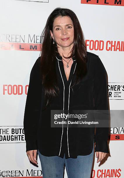 Actress Julia Ormond attends the premiere of "Food Chains" at the Los Angeles Theater Center on November 13, 2014 in Los Angeles, California.