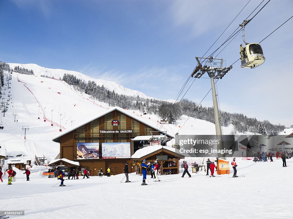 Ski lift station in Méribel Frankreich