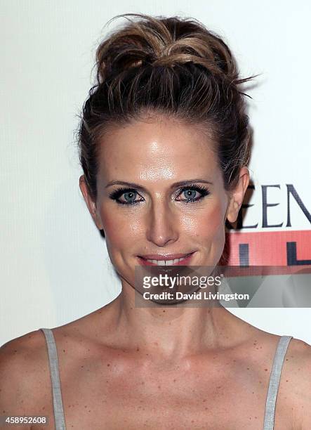 Actress Stefanie Sherk attends the premiere of "Food Chains" at the Los Angeles Theater Center on November 13, 2014 in Los Angeles, California.