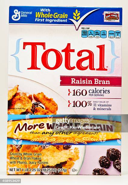 total raisin bran cereal box - raisin bran stock pictures, royalty-free photos & images