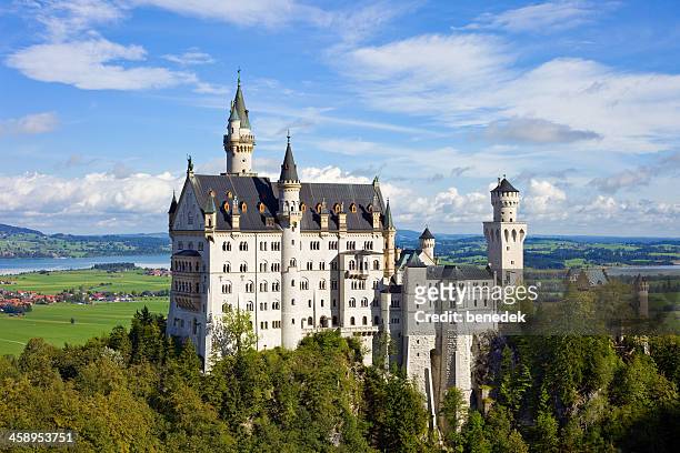 neuschwanstein castle, bayern, deutschland - neuschwanstein stock-fotos und bilder