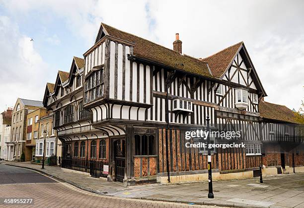 tudor house in southampton - tudor stock pictures, royalty-free photos & images