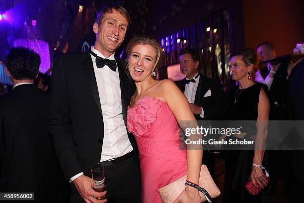 Nina Eichinger and her boyfriend Fritz Meinikat during the Bambi Awards 2013 after show party on November 13, 2014 in Berlin, Germany.