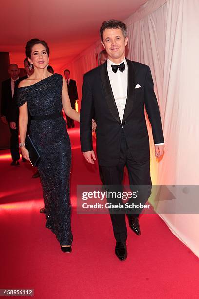 Crown Princess Mary of Denmark and her husband Crown Prince Frederik of Denmark the Bambi Awards 2013 after show party on November 13, 2014 in...