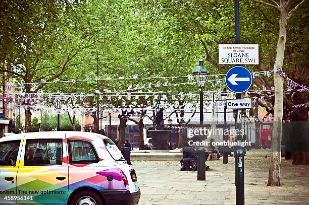 sloane square, london - sloane square stock pictures, royalty-free photos & images