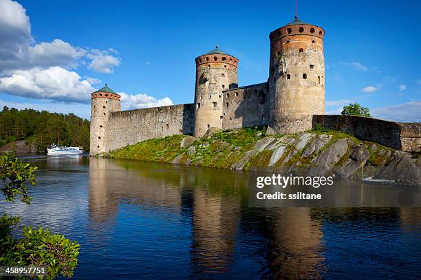 olavinlinna castle finland - olavinlinna stock pictures, royalty-free photos & images