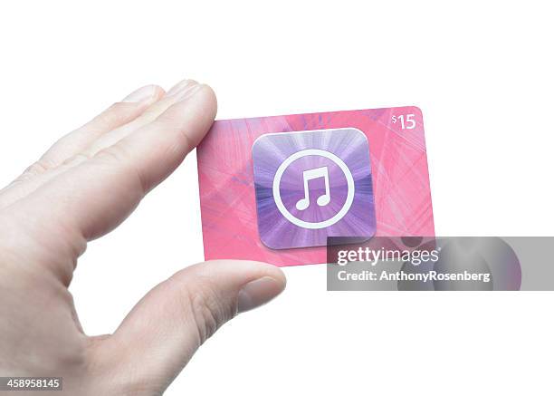 itunes gift card - itunes gift card stockfoto's en -beelden