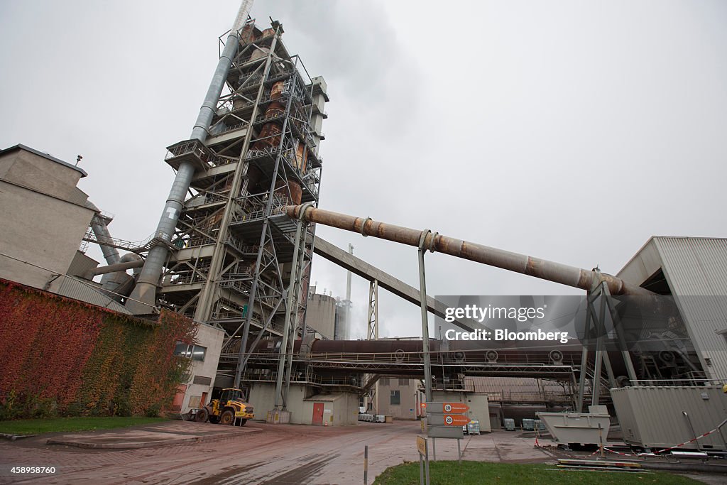 Operations Inside A Holcim Ltd. Cement Factory