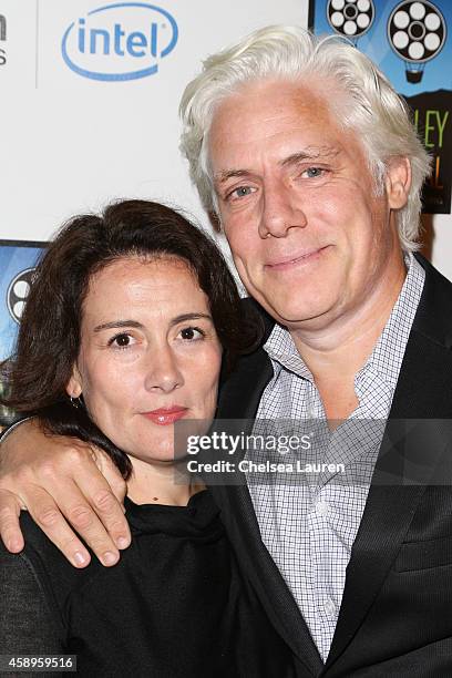 Filmmakers Tara Lynn Orr and Philippe Brenninkmeyer attend the Mercedes-Benz arrivals at the Napa Valley Film Festival Gala on November 13, 2014 in...