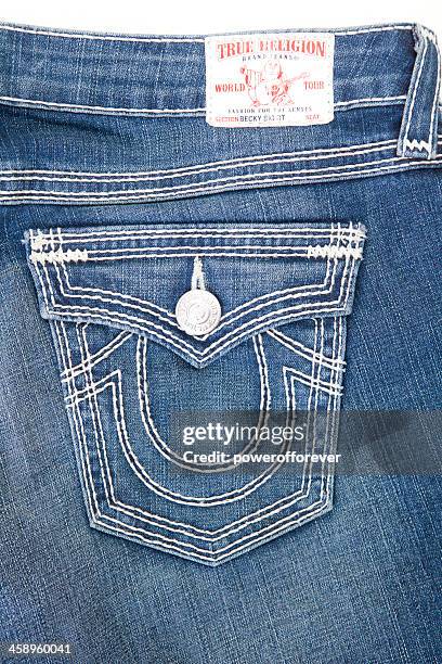 true religion brand jeans - true religion spijkerbroek stockfoto's en -beelden