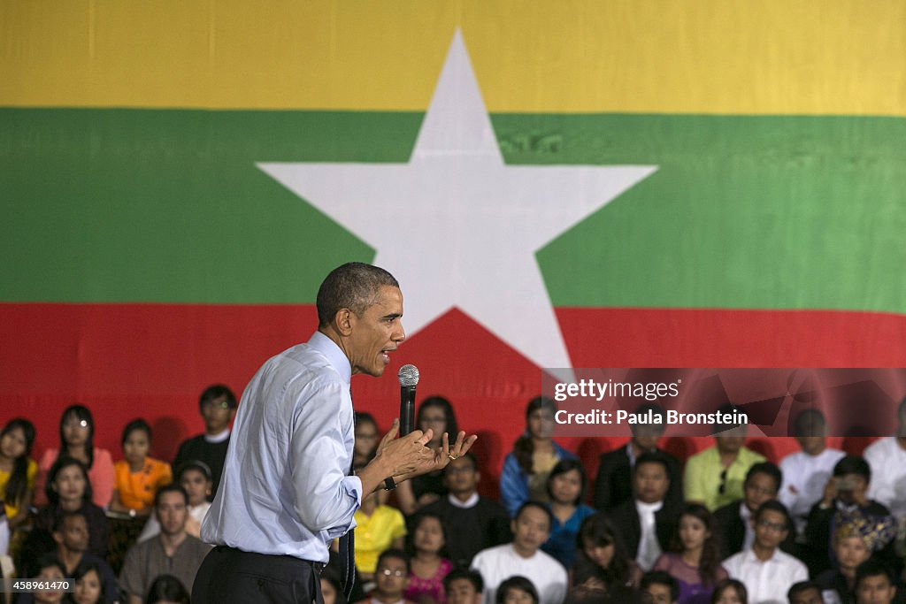 President Obama In Yangon Following ASEAN Summit