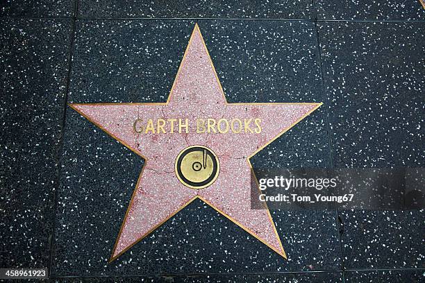 hollywood walk of fame star garth brooks - walk of fame stock pictures, royalty-free photos & images