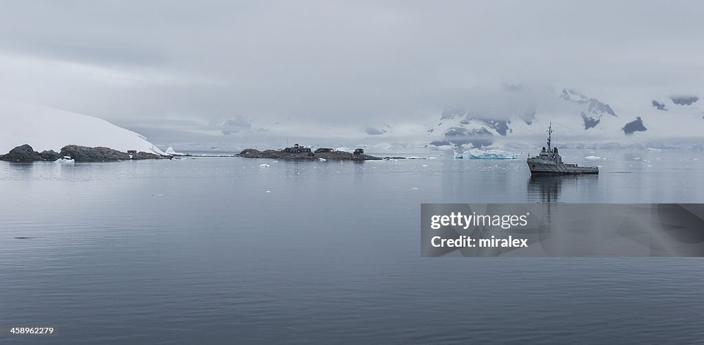 Chilean González Videla Base in Paradise Bay, Antarctica