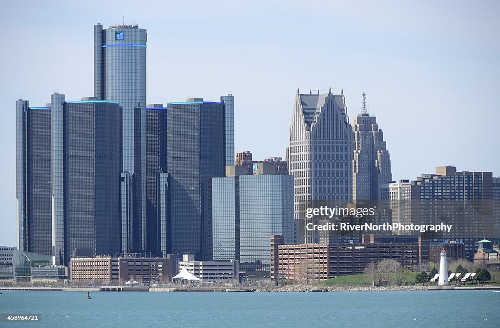 Vista de los edificios de Detroit