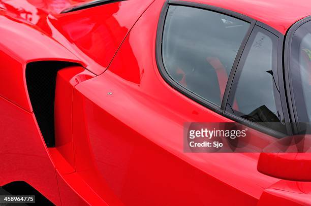 ferrari enzo side - air intake shaft stock pictures, royalty-free photos & images