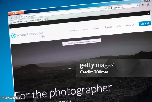 WordPress webpage on the browser WordPress webpage on the browser