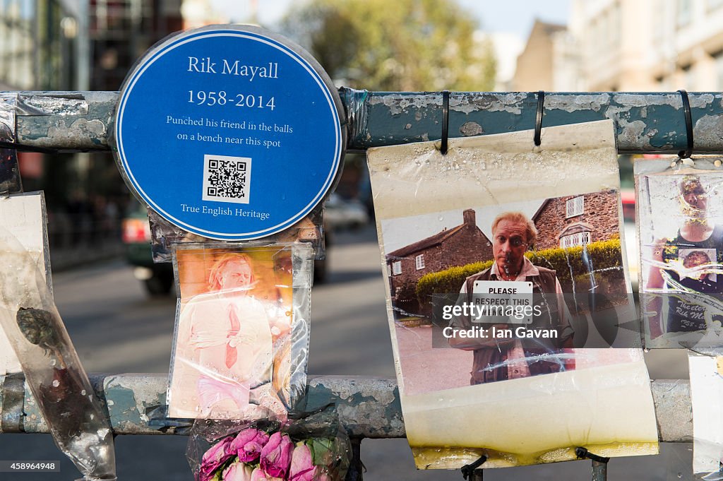 Rik Mayall Memorial Bench Unveiling