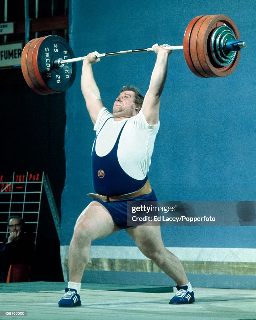 Gerd Bonk of East Germany in action during the Strongest Man in the ...