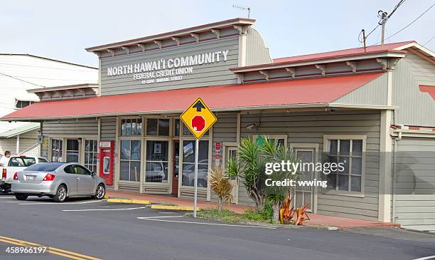 credit union building, honokaa - credit union stock pictures, royalty-free photos & images