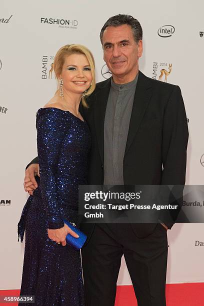 Annette Frier and Johannes Wuensche attend the Bambi Awards 2014 on November 13, 2014 in Berlin, Germany.