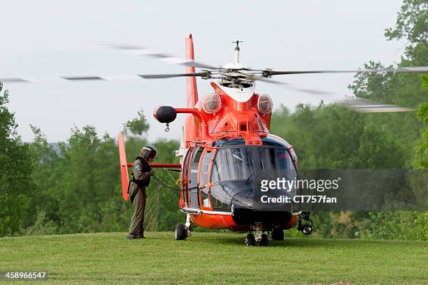 coast guard rescue helicopter - aerospatial stockfoto's en -beelden