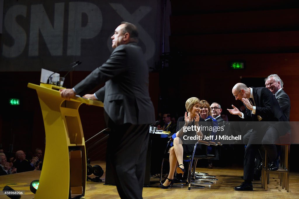 Alex Salmond Makes His Last Keynote Speech At The SNP Conference