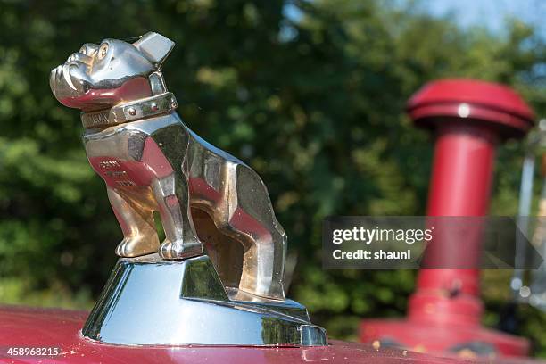 mack firetruck - hood ornament stock pictures, royalty-free photos & images