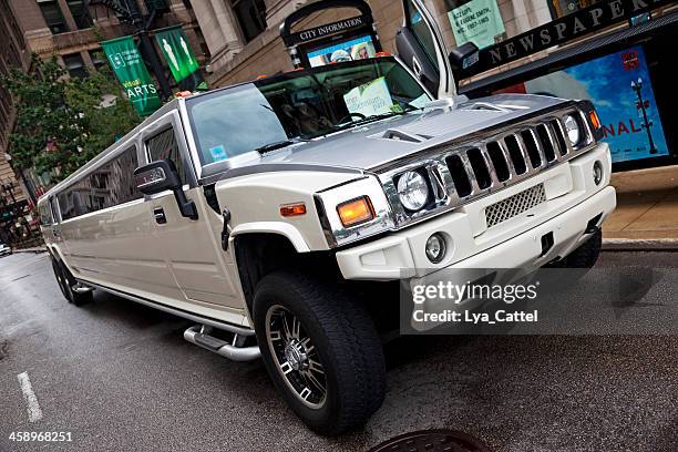 hummer limousine - chrysler stock pictures, royalty-free photos & images
