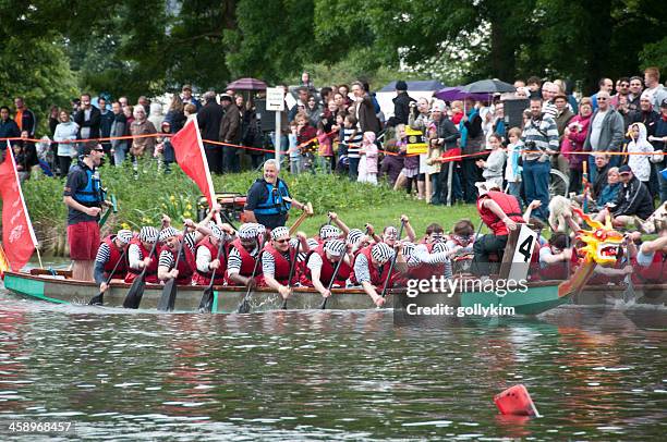 abingdon’s annual dragon boat event - abingdon stock pictures, royalty-free photos & images