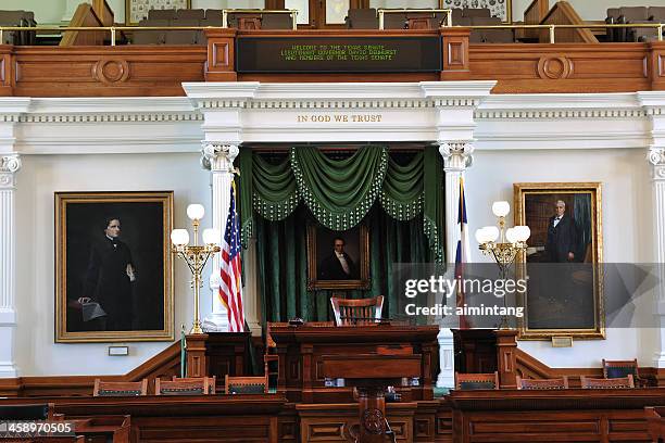 senate chamber of texas - congress interior stock pictures, royalty-free photos & images