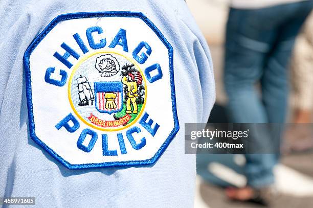 policía parche de chicago - chicago cop fotografías e imágenes de stock