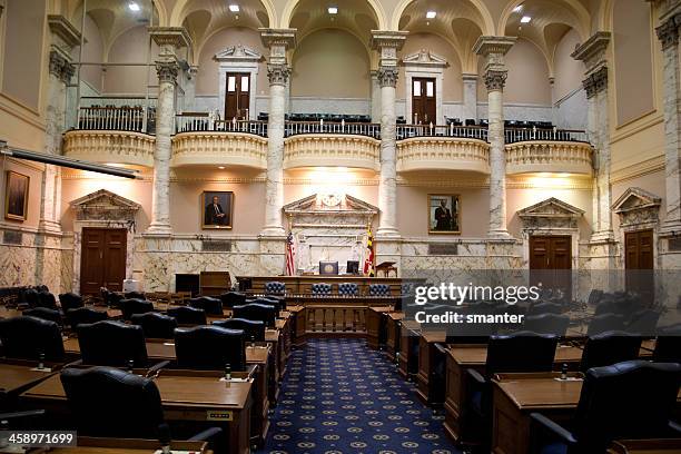 capitólio do estado de maryland senado chambers - maryland estado imagens e fotografias de stock