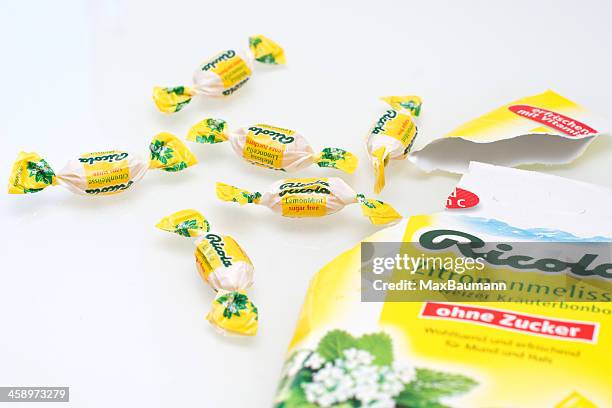 ricola lemon balm - cough lozenge stock pictures, royalty-free photos & images