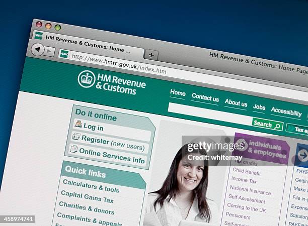 hm revenue and customs website - hm revenue and customs stockfoto's en -beelden