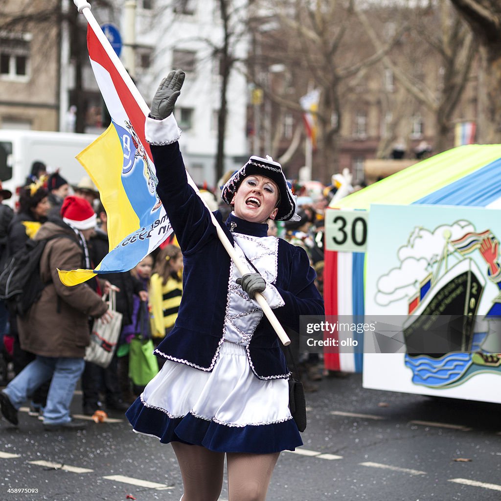 Rosenmontagszug, rua Carnaval com a Rose Monday em Mainz, Alemanha