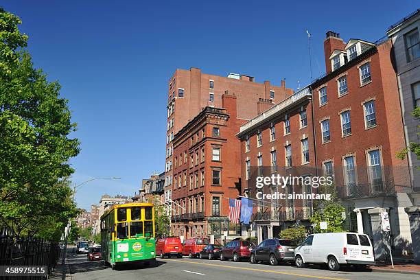 city view of boston - beacon hill stock pictures, royalty-free photos & images