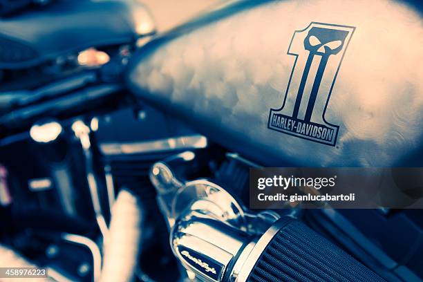 detail of motorcycle - harley davidson motorcycles stock pictures, royalty-free photos & images