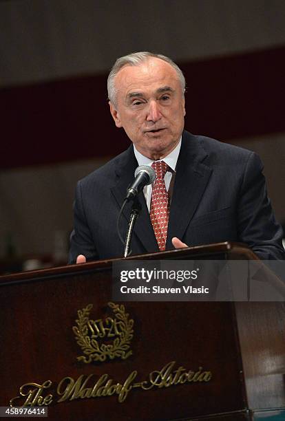 Commissioner William J. Bratton attends Federal Law Enforcement Foundation's 24th Annual Luncheon at The Waldorf Astoria on November 14, 2014 in New...