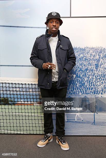 Jamal Edwards attends the Lacoste VIP Lounge on day six of the ATP World Finals 2014 at 02 Arena on November 14, 2014 in London, England.