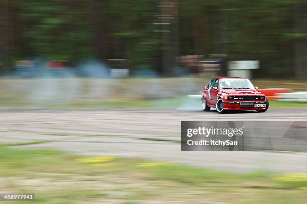 turbo e30 drifting - snowdrift stock pictures, royalty-free photos & images