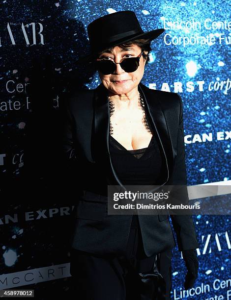 Yoko Ono attends 2014 Women's Leadership Award Honoring Stella McCartney at Alice Tully Hall at Lincoln Center on November 13, 2014 in New York City.