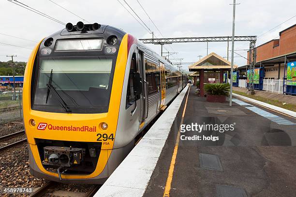 queensland rail train at nambour, australia - queensland stock pictures, royalty-free photos & images